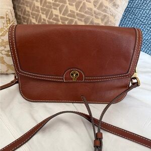 Fossil Rich Brown Leather Crossbody Bag